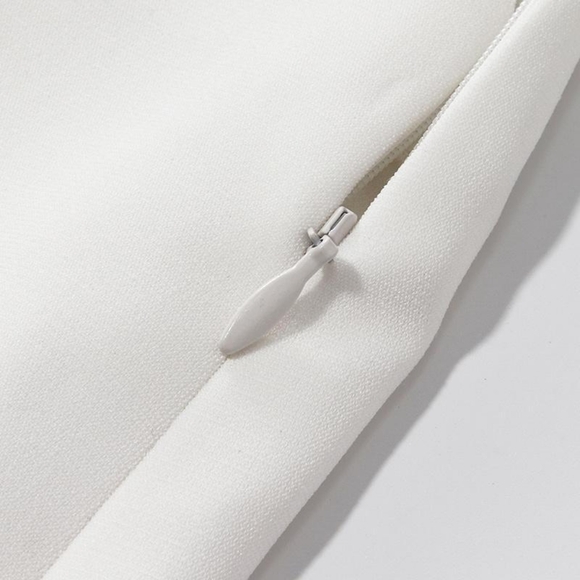 NWT GOELIA White Acetate Shorts Size M - Picture 7 of 8